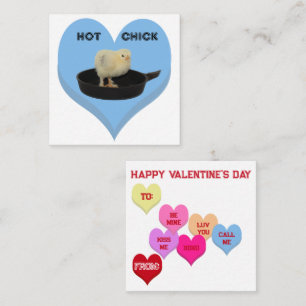 HEISSE HÜHNCHEN Valentinstag-Tiere Unterhaltungshe Mitteilungskarte