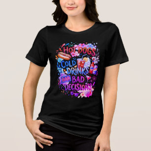 Heiße Hunde schlechte Entscheidungen Tri-Blend Shirt