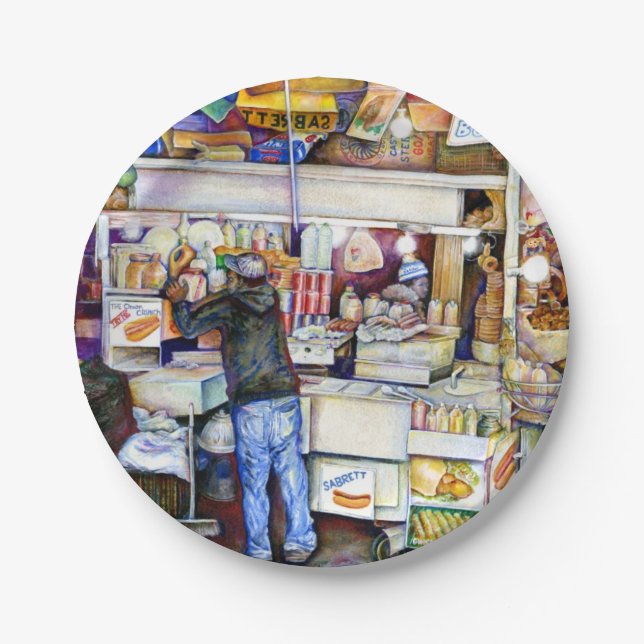 Heiße Hündin, New York City Pappteller (Vorderseite)