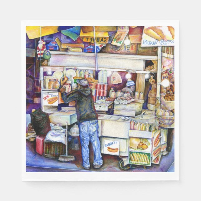 Heiße Hündin, New York City Serviette (Vorderseite)