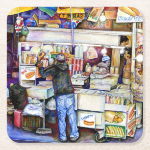 Heiße Hündin, New York Rechteckiger Pappuntersetzer