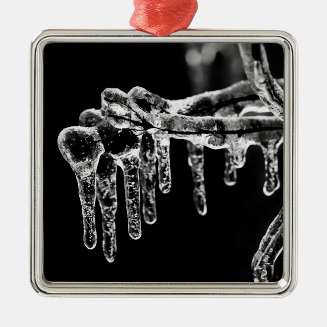 heiße Jahreszeit Silbernes Ornament (Vorne)