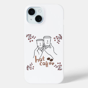 Heiße Kaffee Cozy Handgezeichnete Kaffeeliebhaber Case-Mate iPhone Hülle