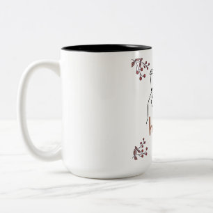 Heiße Kaffee Cozy Handgezeichnete Kaffeeliebhaber  Zweifarbige Tasse