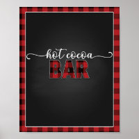 Heiße Kakao-Bar Flanell Fling 8x10 Poster/Schild