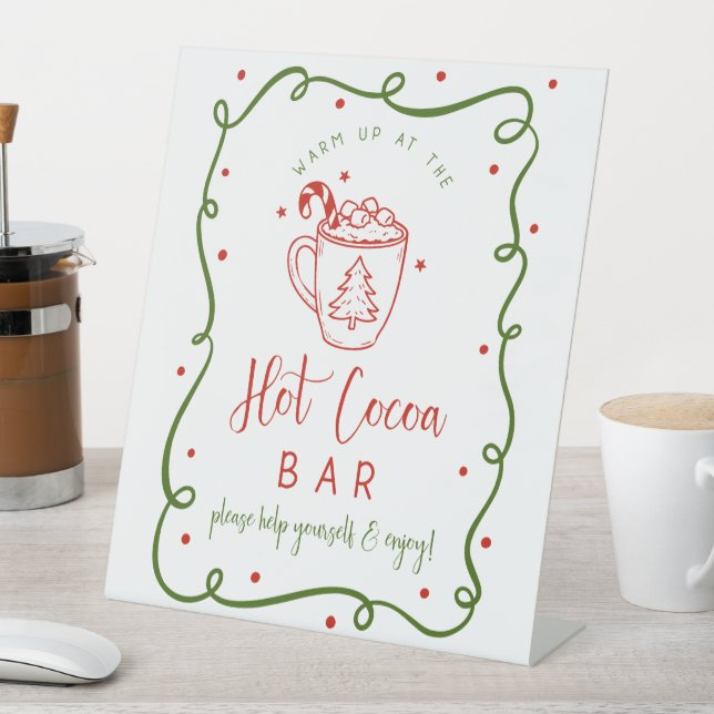 Heiße Kakao-Bar-Schild Sockelschild (In Situ)