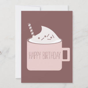 Heiße Kakao-Lagerfeuer-Tasse Geburtstag Freund Karte