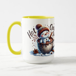 Heiße Kakao-Saison Schneemann  Tasse