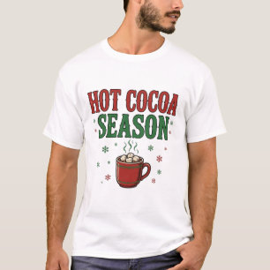 Heiße Kakao-Saison Winter-Typografie-Kunst T-Shirt