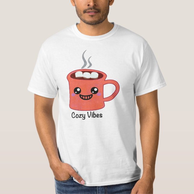 Heiße Kakao-Tasse mit Marshmallow T-Shirt (Vorderseite)
