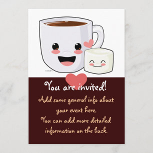 Heiße Kakao-und Eibisch-Einladung Einladung