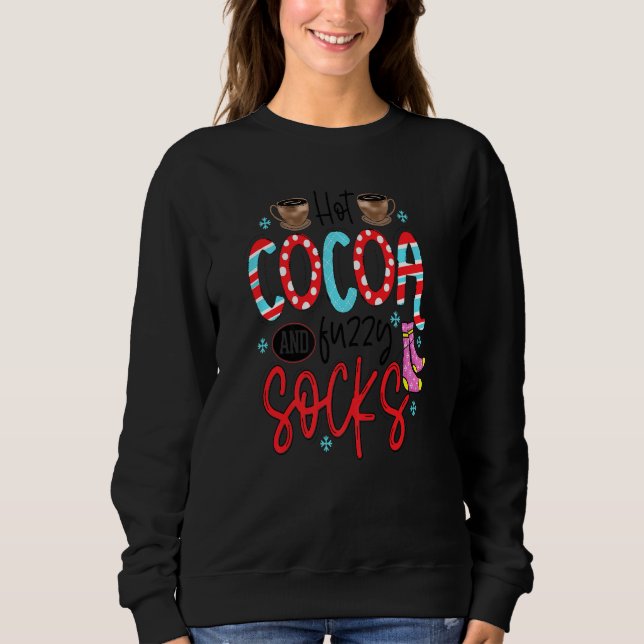 Heiße Kakao- und Fuzzy-Socken Sweatshirt (Vorderseite)