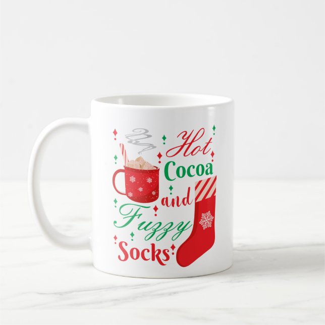 Heiße Kakao- und Fuzzy-Socken - Weihnachten Kaffeetasse (Links)