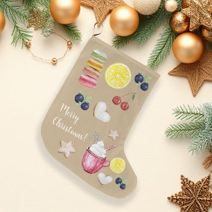 Heiße Kakao und gute Wünsche Großer Weihnachtsstrumpf