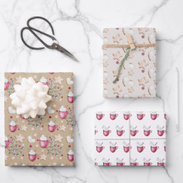 Heiße Kakao und Kekse Geschenkpapier Set