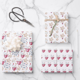 Heiße Kakao und Kekse Geschenkpapier Set