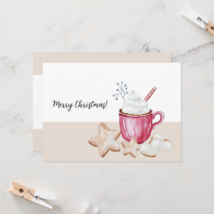 Heiße Kakao und Kekse Wasserfarbe Einladung