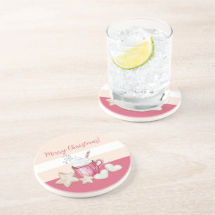 Heiße Kakao und Kekse Wasserfarbe Getränkeuntersetzer