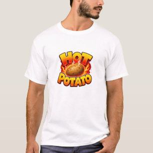 Heiße Kartoffel Fetter Flammendesign T-Shirt