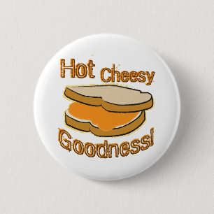 Heiße käsige Güte gegrilltes Käse-Sandwich Button