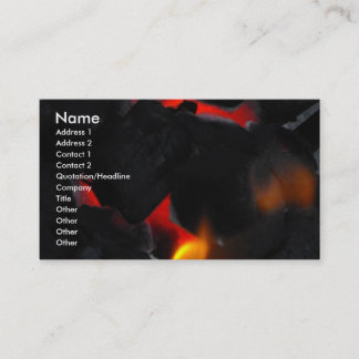 Heiße Kohlen-Visitenkarte Visitenkarte