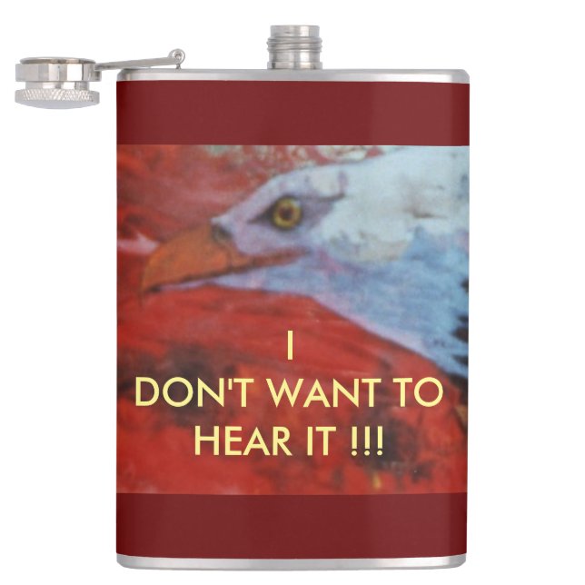 Heiße Köpfe, ich WOLLTE nicht, ES zu hören Flasche Flachmann (Geöffnet)