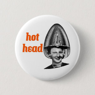 Heiße Kopfrisikur Knopf Button