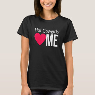 Heiße Kuhmädchen lieben mich Heiße Kuhmädchen rot T-Shirt