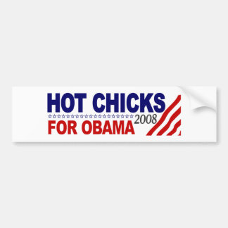 Heiße Küken für Obama Autoaufkleber