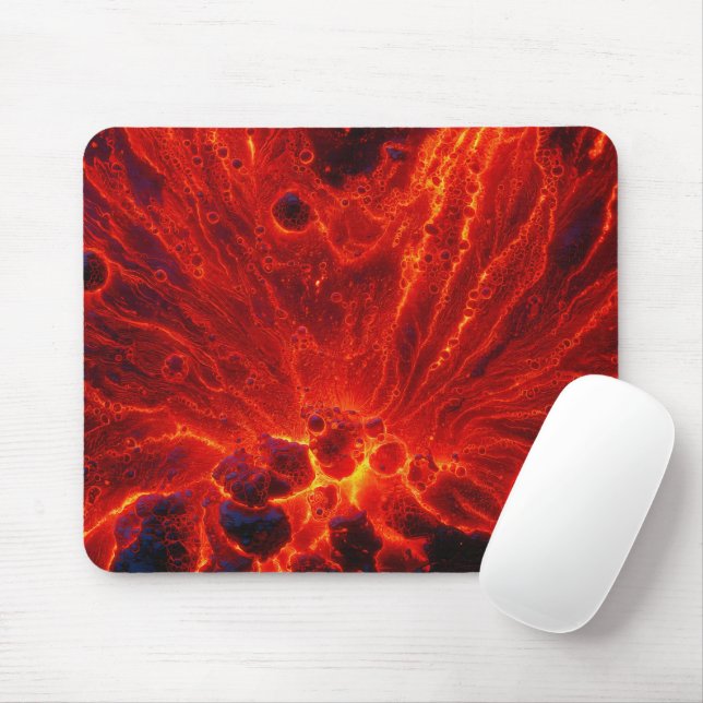 Heiße Lava-Oberfläche (Stil 2) Ölmalerei Mousepad (Mit Mouse)
