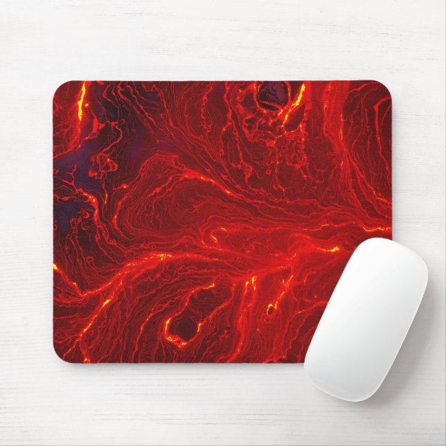 Heiße Lava-Oberfläche (Stil 3) Ölmalerei Mousepad (Mit Mouse)