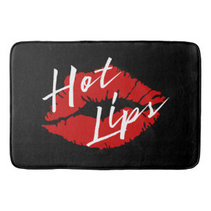 "HEISSE LIPPEN" - WOLLDECKE BADEMATTE