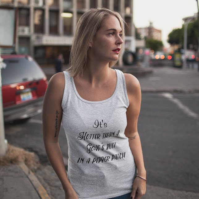 Heiße lustige Paprika-Patch-Spruch Tank Top (Von Creator hochgeladen)