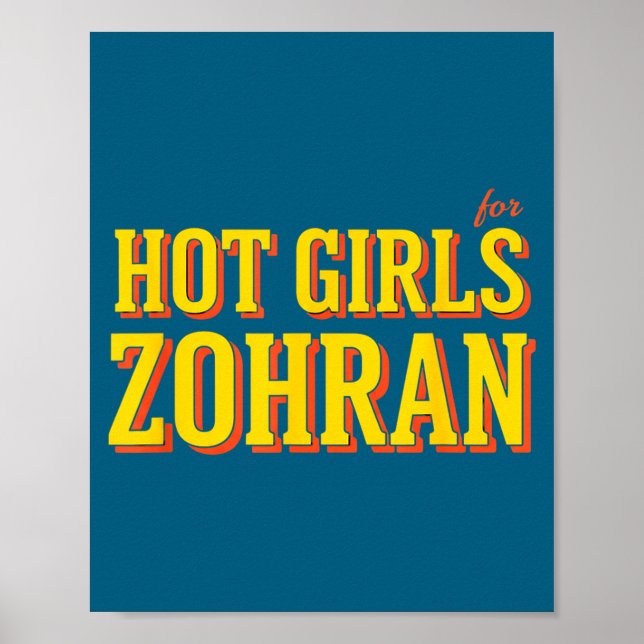 Heiße Mädchen für Zohran Mamdani - Bold Poster (Vorne)