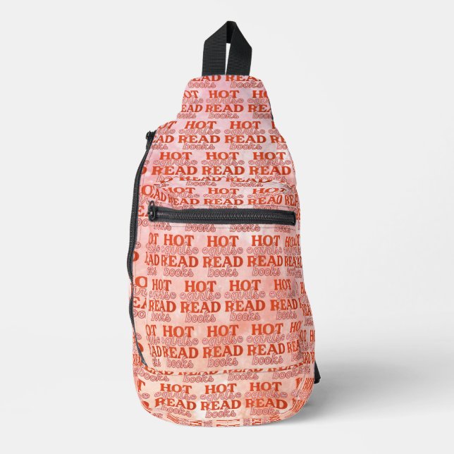 Heiße Mädchen lesen Bücher Crossbody Bag (Vorderseite)