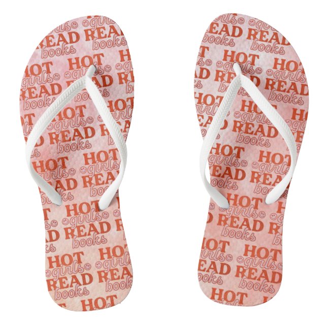 Heiße Mädchen lesen Bücher Flip Flops (Fußbett)