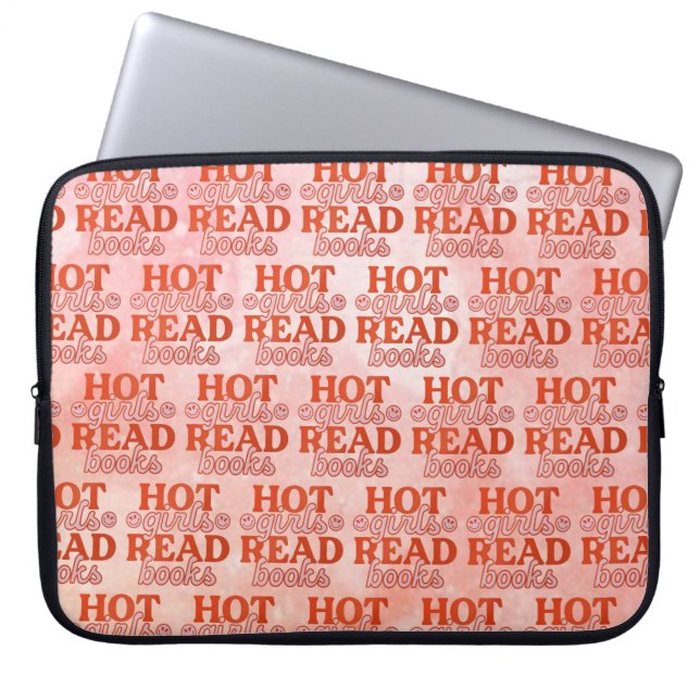 Heiße Mädchen lesen Bücher Laptopschutzhülle (Vorderseite)
