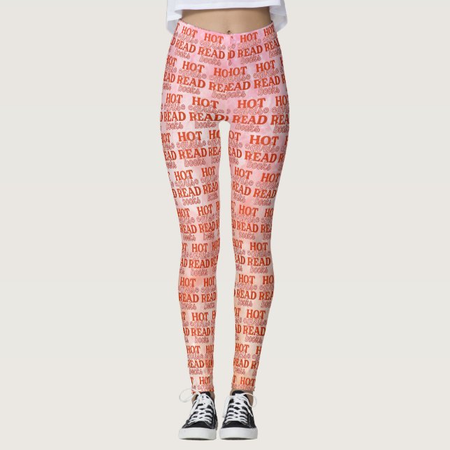 Heiße Mädchen lesen Bücher Leggings (Vorderseite)