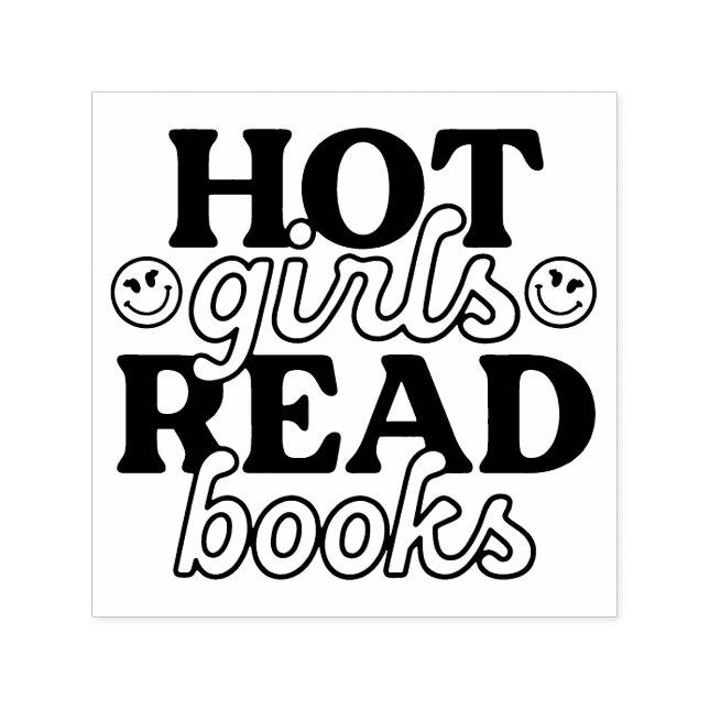 Heiße Mädchen lesen Bücher Permastempel (Design)