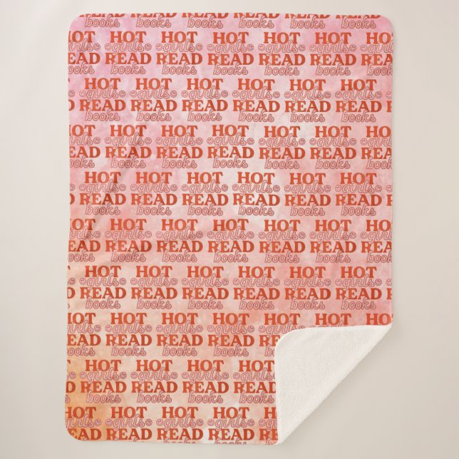 Heiße Mädchen lesen Bücher Sherpadecke (Vorderseite)