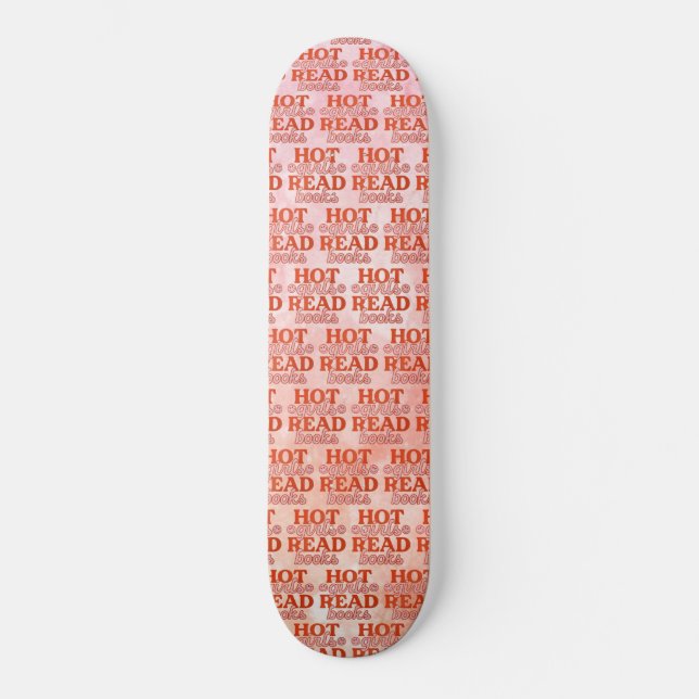 Heiße Mädchen lesen Bücher Skateboard (Vorderseite)