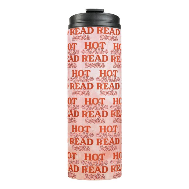 Heiße Mädchen lesen Bücher Thermosbecher (Vorderseite)