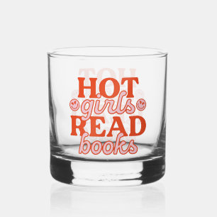 Heiße Mädchen lesen Bücher Whiskyglas