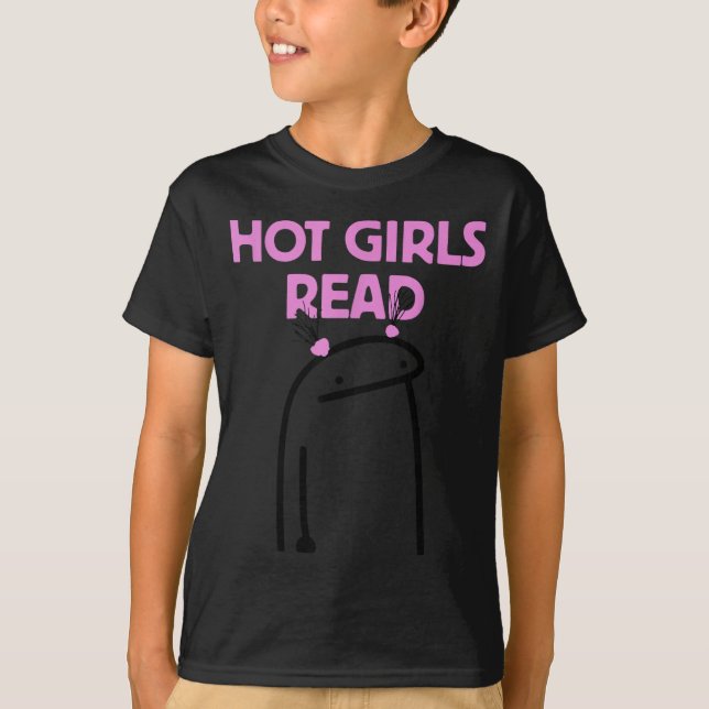 Heiße Mädchen lesen T-Shirt (Vorderseite)