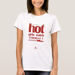 Heiße Mädchen schauen sich die Formel 1 an – Fette T-Shirt