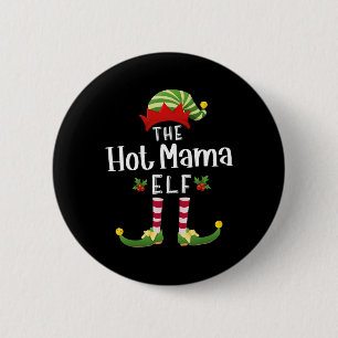Heiße Mama Weihnachtself Passende Pyjama X-mas-Par Button