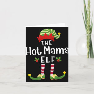 Heiße Mama Weihnachtself passendes Schlafanzug-Wei Karte