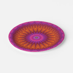 Heiße Mandala Pappteller