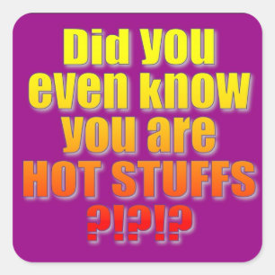 Heiße Material-Abziehbild! Quadratischer Aufkleber