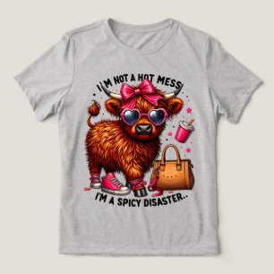 heiße Messe, sonnige Hochlandkuh Tri-Blend Shirt